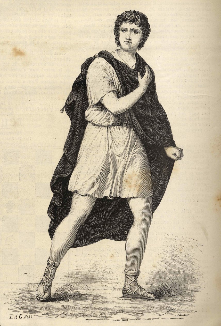 Portrét Francois-Josepha (Francois Joseph) Talma (1763-1826), francouzský herec. Rytina 19. století. od Unknown artist