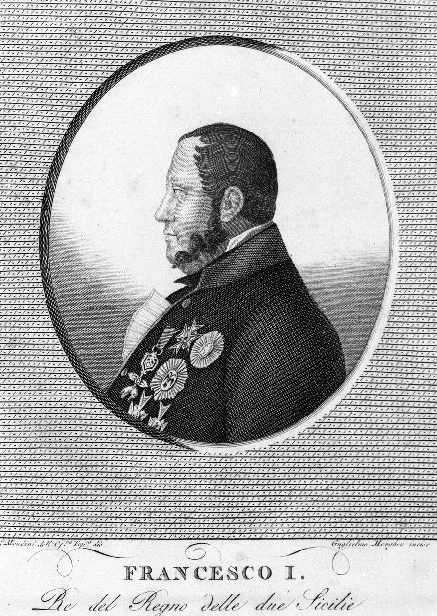 Portrét Francoise 1. (1777-1830), krále dvou Sicílií. od Unknown artist