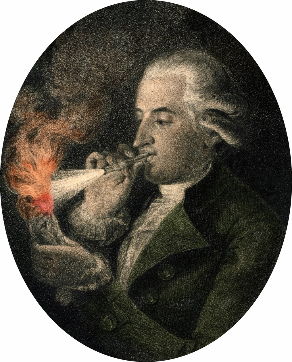 Portrét Francoise Pilatra de Roziera (1756-1785), francouzského chemika a vzduchoplavce. od Unknown artist