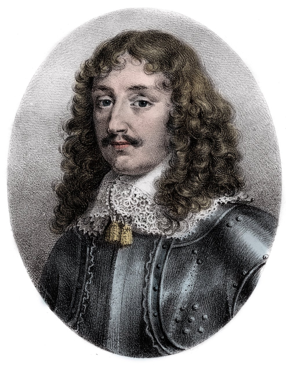 Portrét Francoise VI., vévody z La Rochefoucauldu, prince de Marcillac (1613-1680), francouzský autor - Portrait du duc Francois de la Rochefoucauld (1613-1680), francouzský spisovatel - od Unknown artist