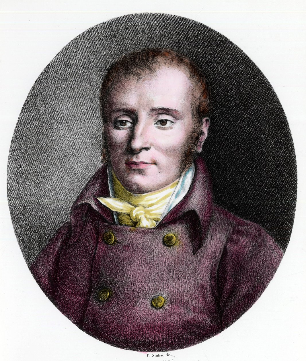 Portrét Francoise Xaviera Bichata (1771 - 1802), francouzského lékaře. Rytina 18. století. Soukromá sbírka. od Unknown artist
