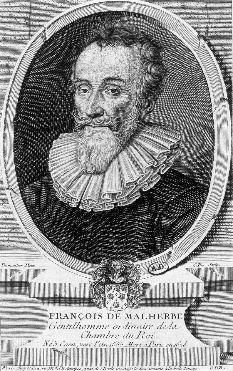 Portrét Françoise Malherbeho, francouzského básníka (1555-1628) - rytina od Unknown artist