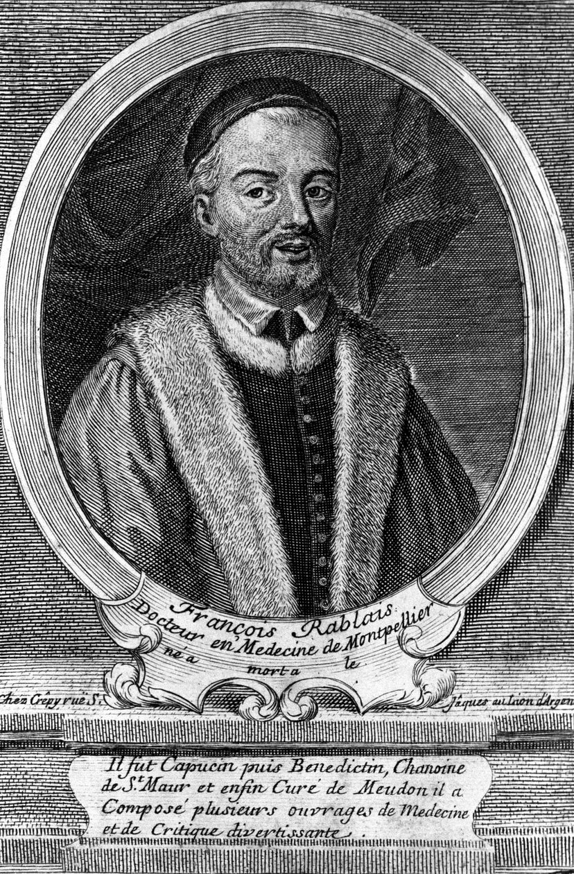 Portrét Françoise Rabelaise (1495 - 1553), francouzského spisovatele. od Unknown artist