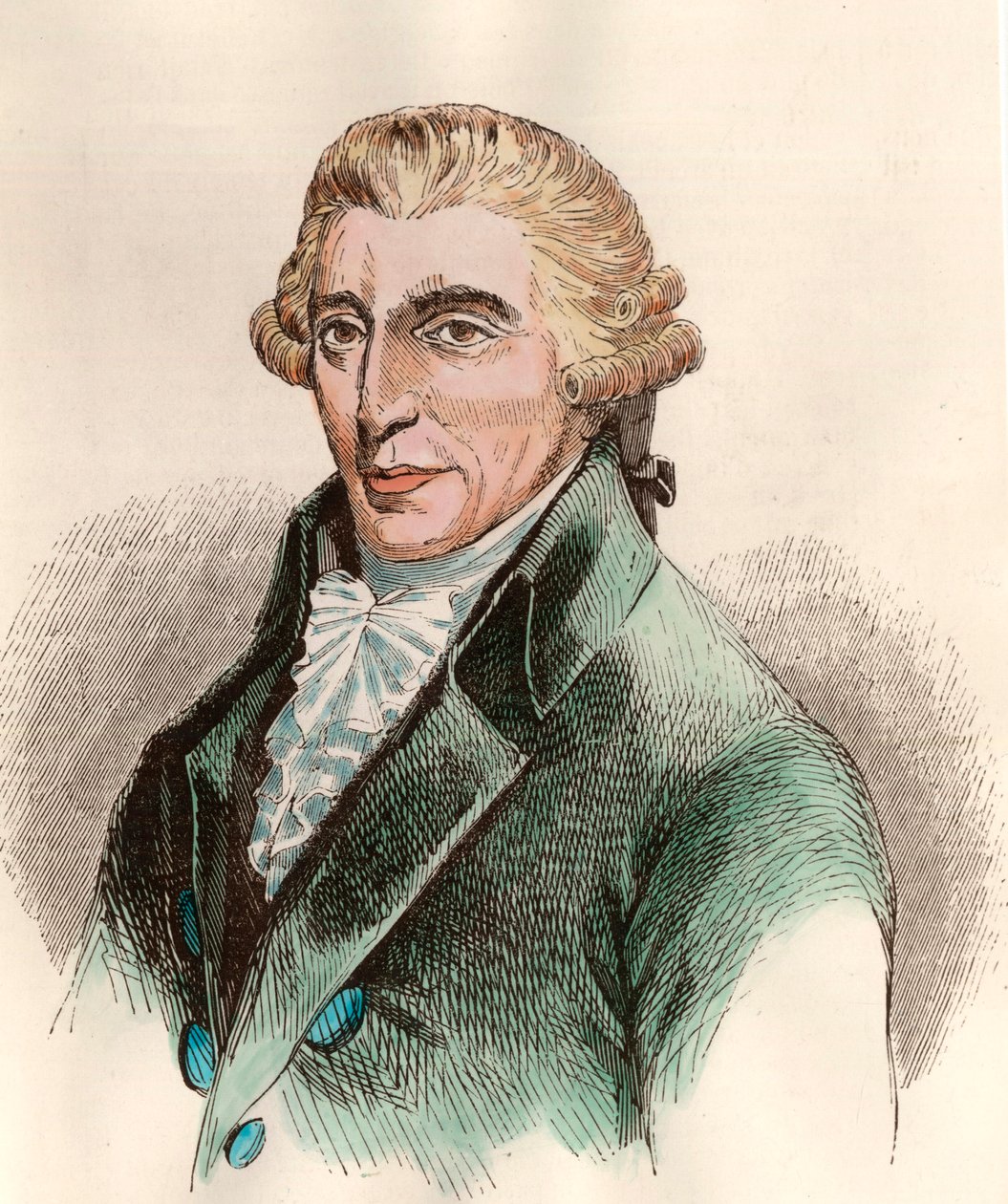 Portrét Franze Josepha Haydna (1732 - 1809), rakouského skladatele. Rytina 18. století. Soukromá sbírka. od Unknown artist