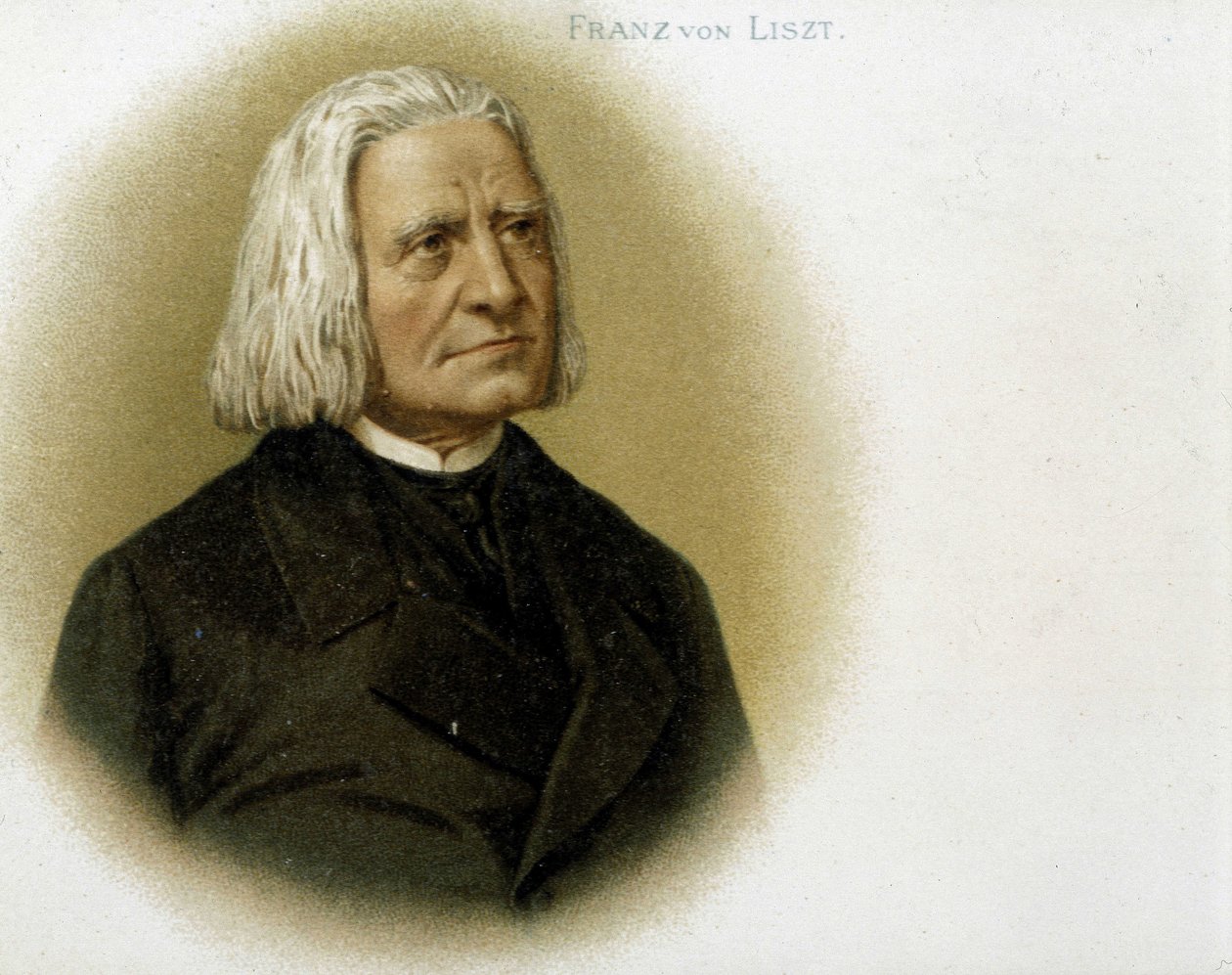 Portrét Franze Liszta. Chromolitografie 19. století. od Unknown artist