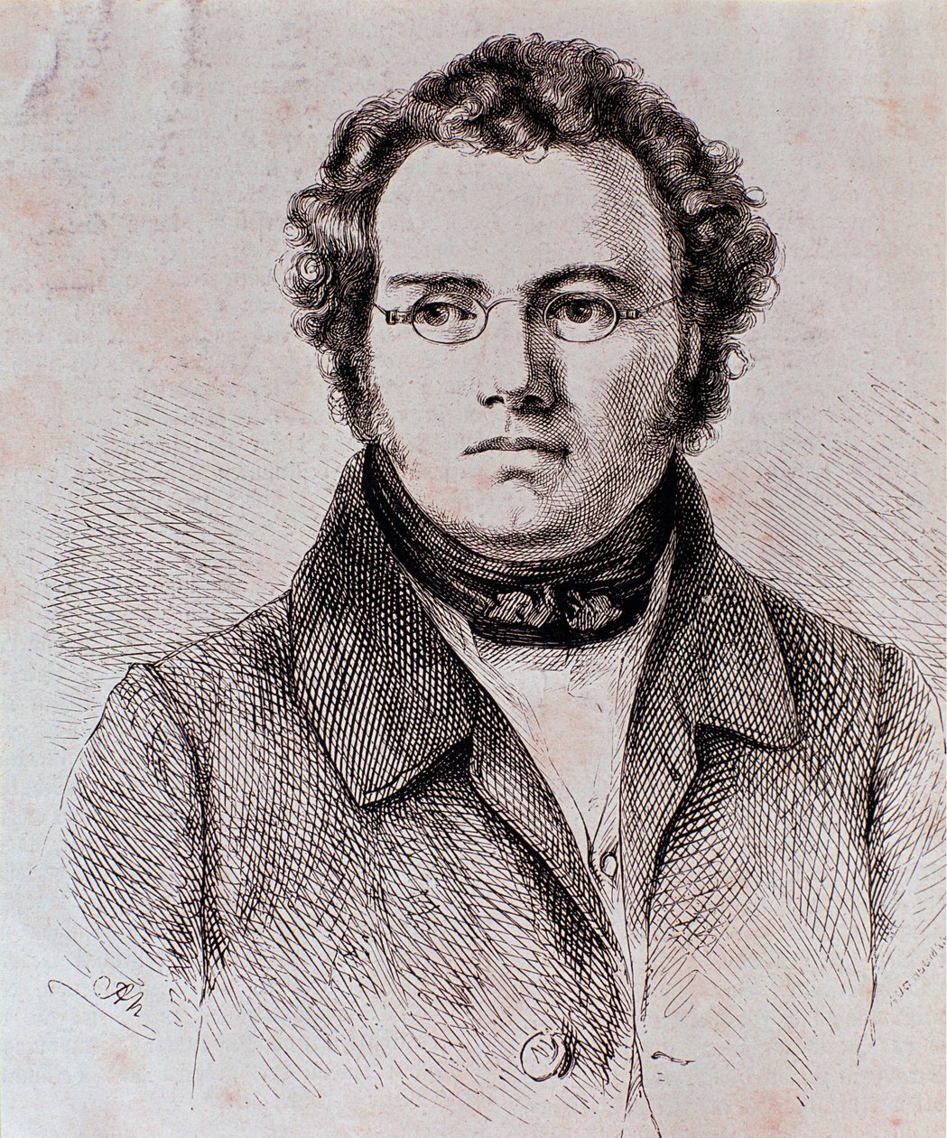 Portrét Franze Schuberta (rytina) od Unknown artist