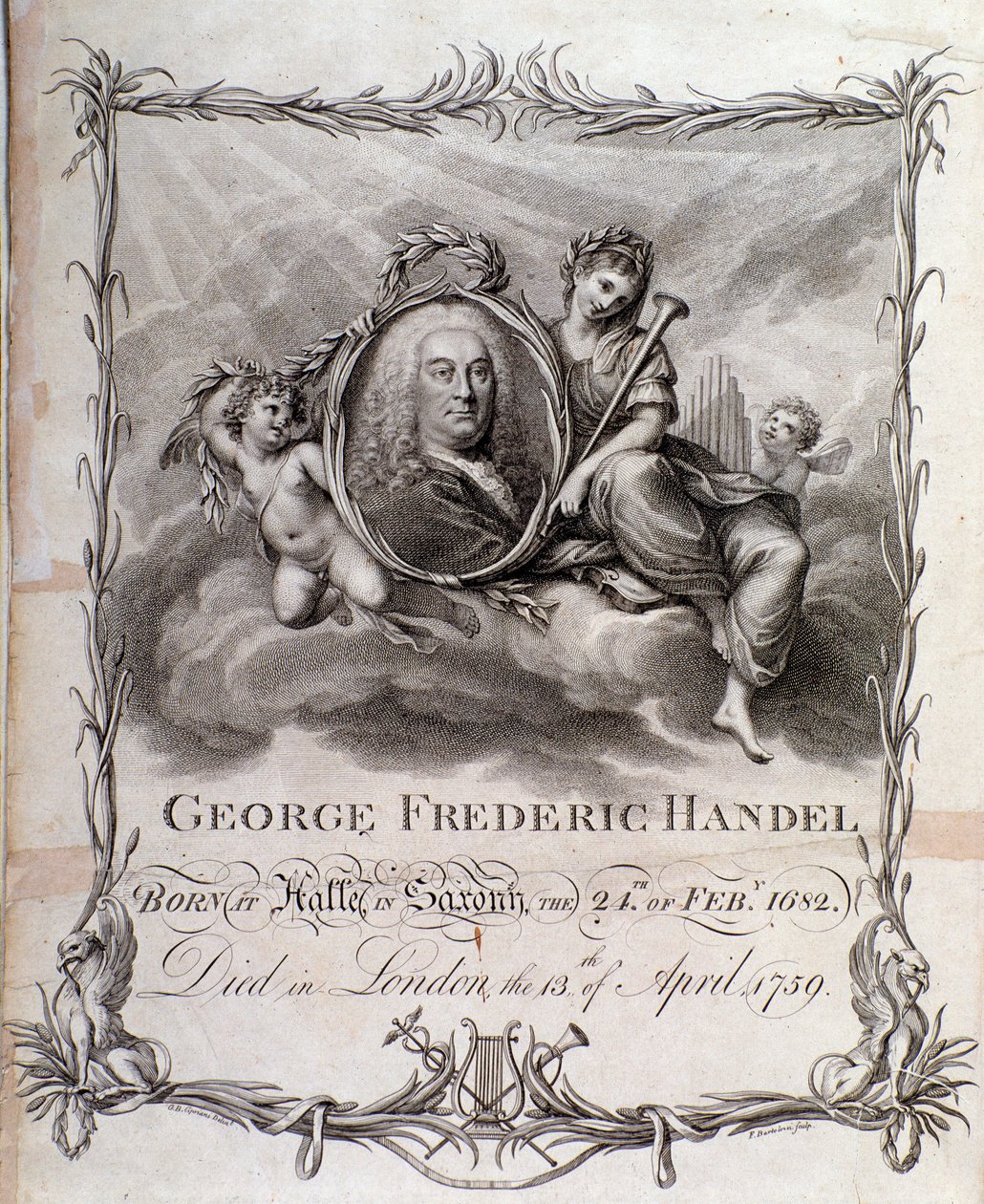 Portrét Georga Friedricha Händela (rytina) od Unknown artist