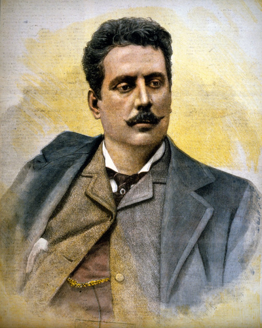Portrét Giacoma Pucciniho (1858-1924), italského skladatele. od Unknown artist