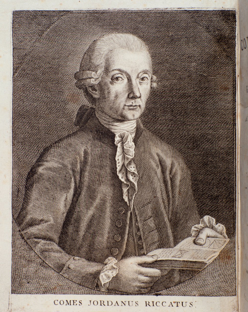 Portrét Giordana Riccatiho (rytina) od Unknown artist