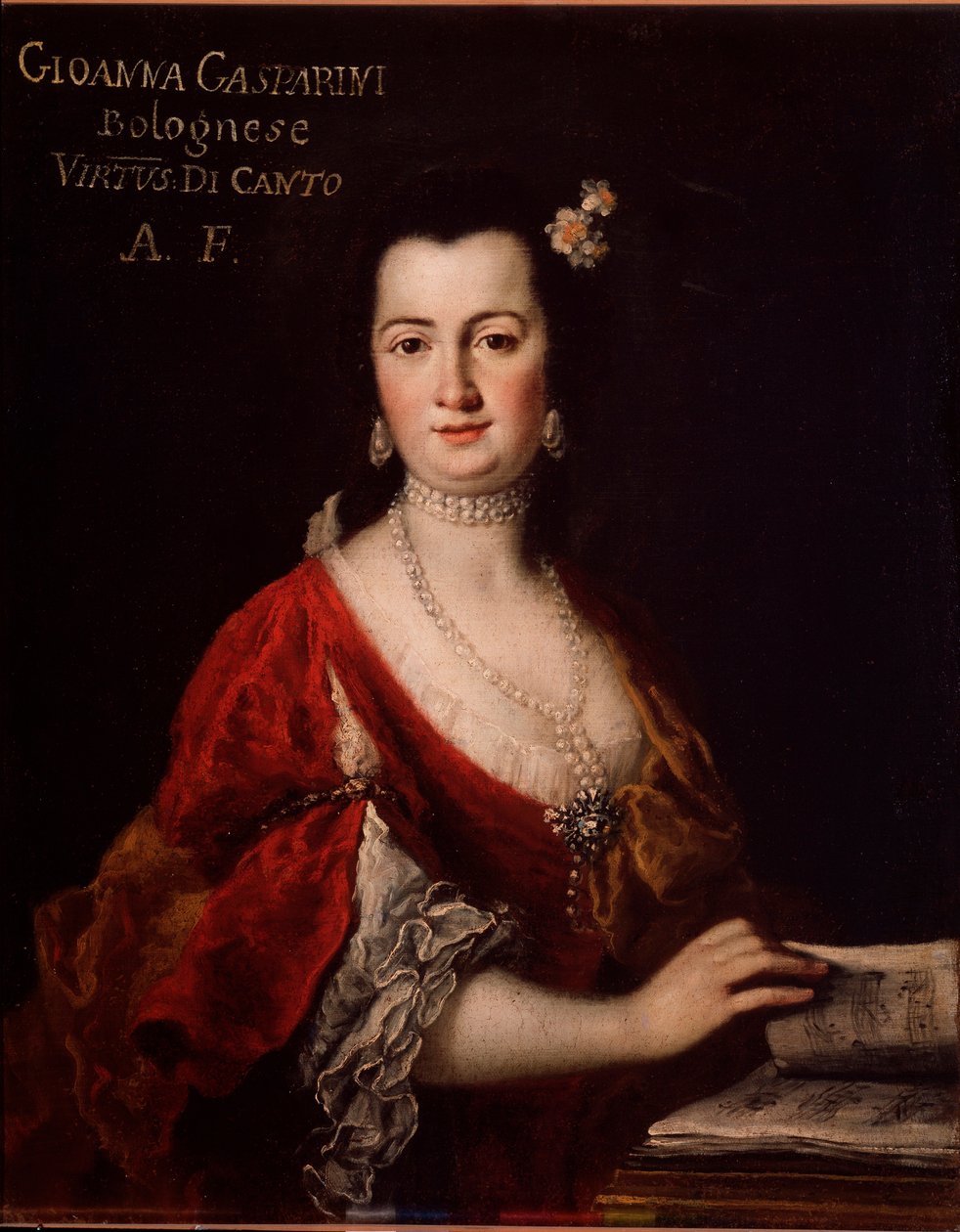 Portrét Giovanny Gasparini (1717-?), italské zpěvačky Anonymní malba. 18. století. Bologna, občanské hudební bibliografické muzeum. od Unknown artist