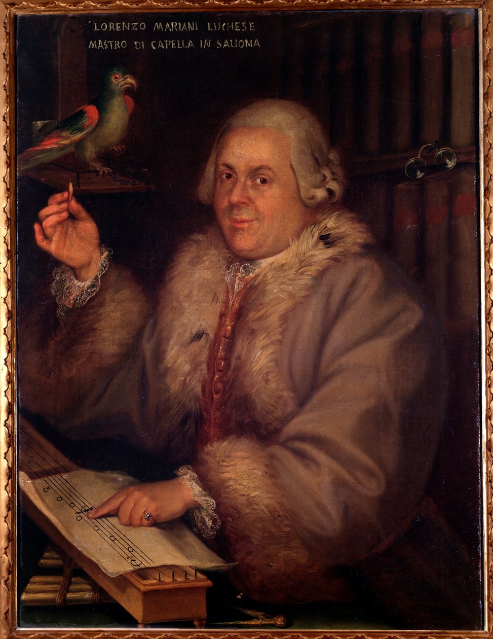 Portrét Giovanniho Lorenza Marianiho, italského skladatele (malba od Unknown artist