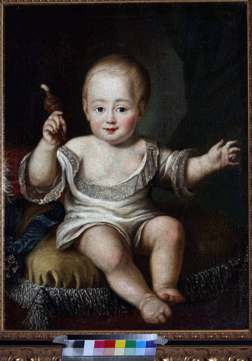 Portrét velkovévody Alexandra Pavloviče z Ruska (1777-1825) jako Baby, Anonym. Olej na plátně, konec 70. let 18. století od Unknown artist