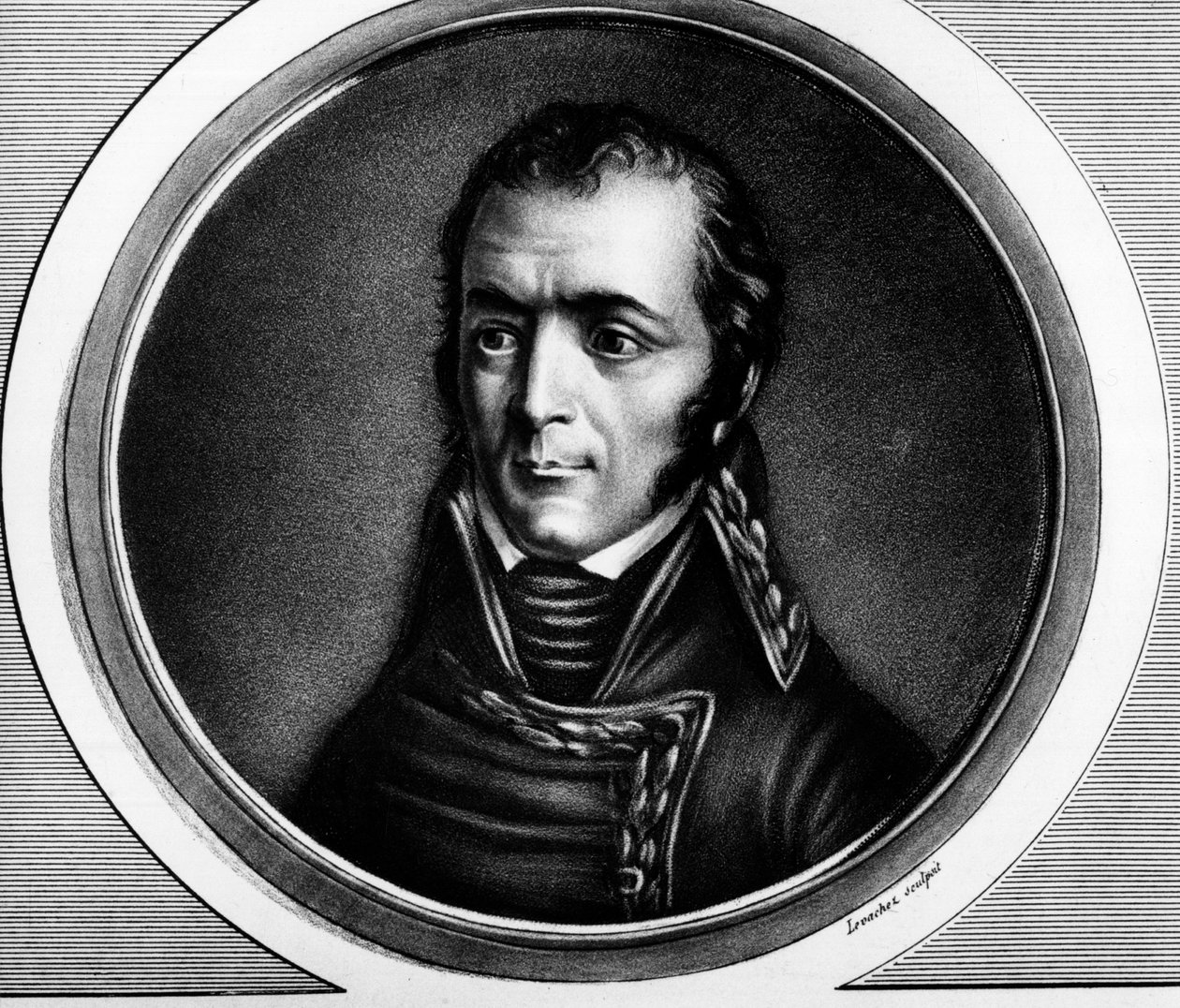 Portrét Guillaume Marie-Anne Bruneové (1763-1815), marechala z Francie. Rytina v „“ Kompletní sbírka historických obrazů francouzské revoluce, ve třech svazcích.“““ 1804. od Unknown artist