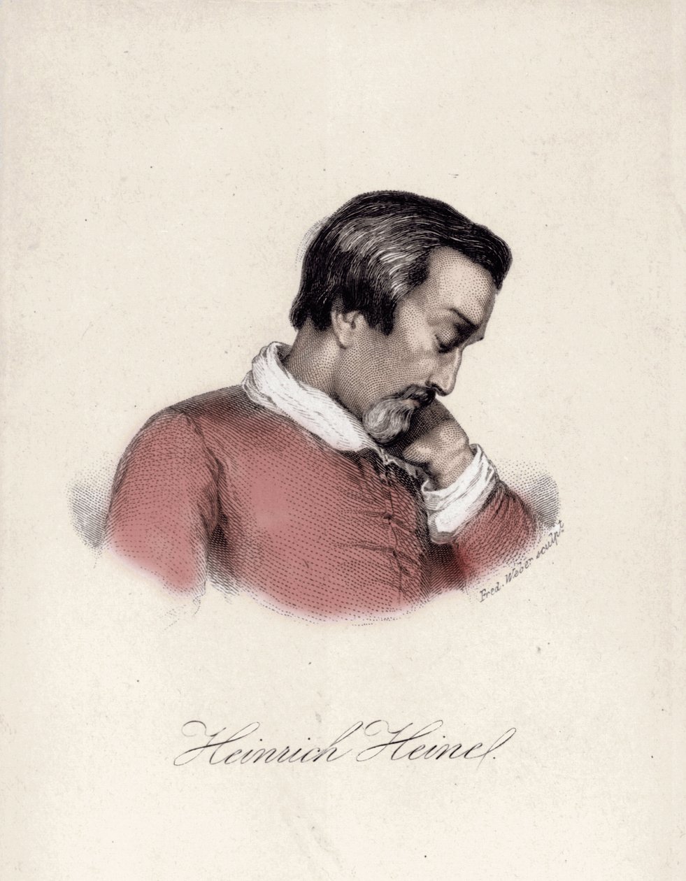 Portrét Heinricha Heineho (1797-1856), německého spisovatele. od Unknown artist