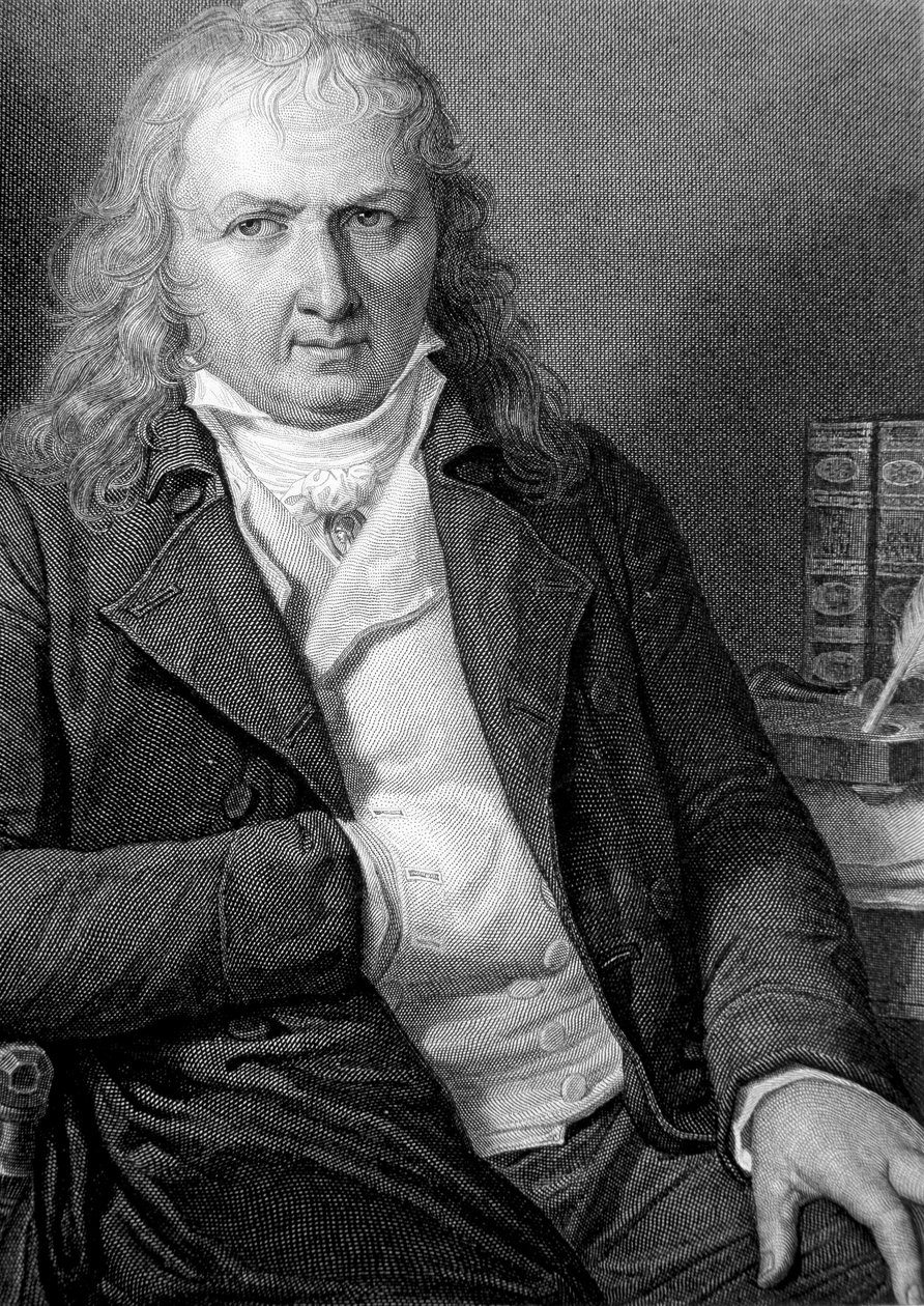Portrét Henri Bernardin de Saint Pierre (Saint-Pierre nebo St-Pierre), francouzský spisovatel (1737-1814). - rytí od Unknown artist