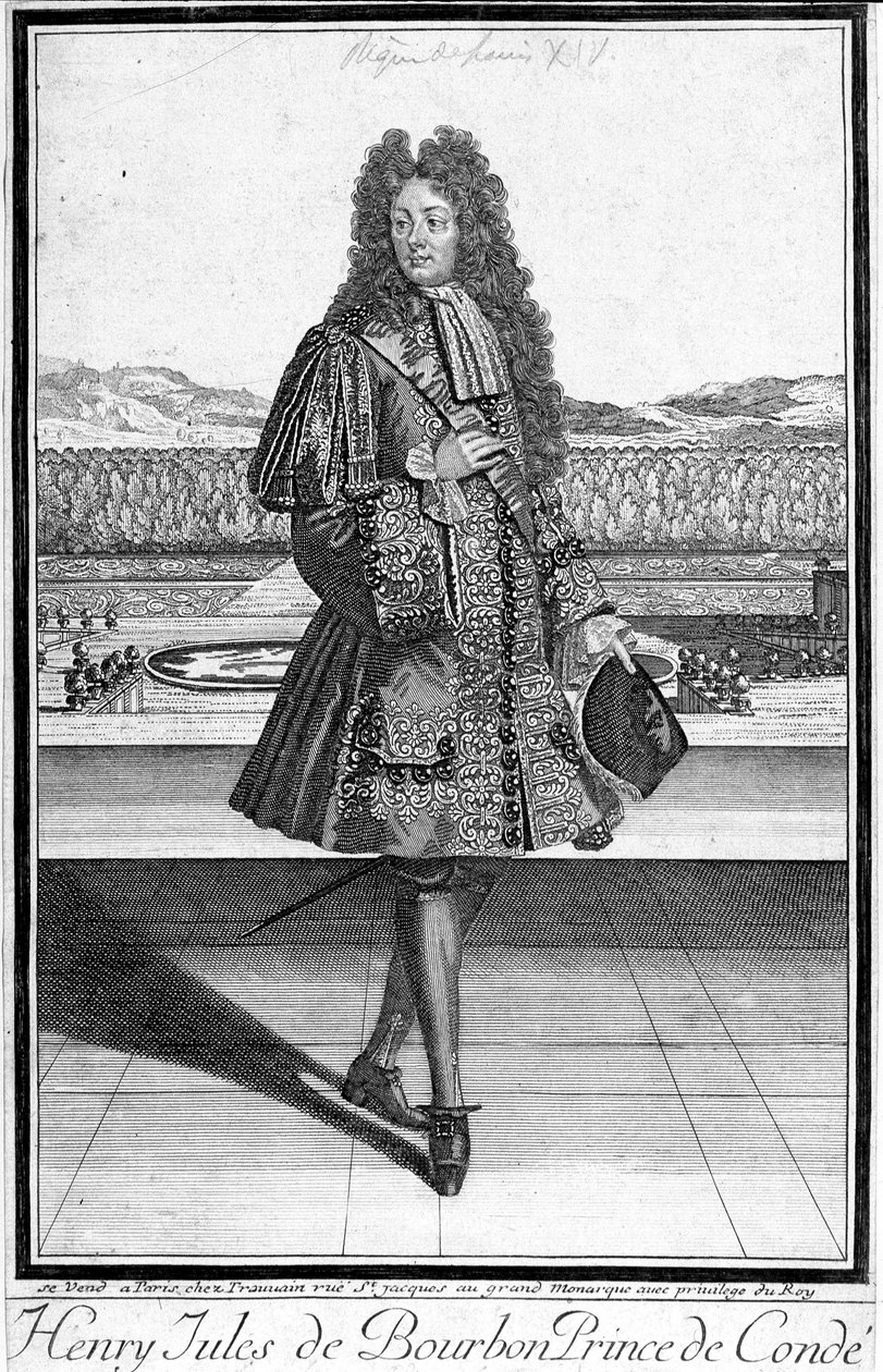 Portrét Henriho Julese de Bourbon, prince z Conde (Henri-Jules de Bourbon-Conde) (1643-1709). od Unknown artist