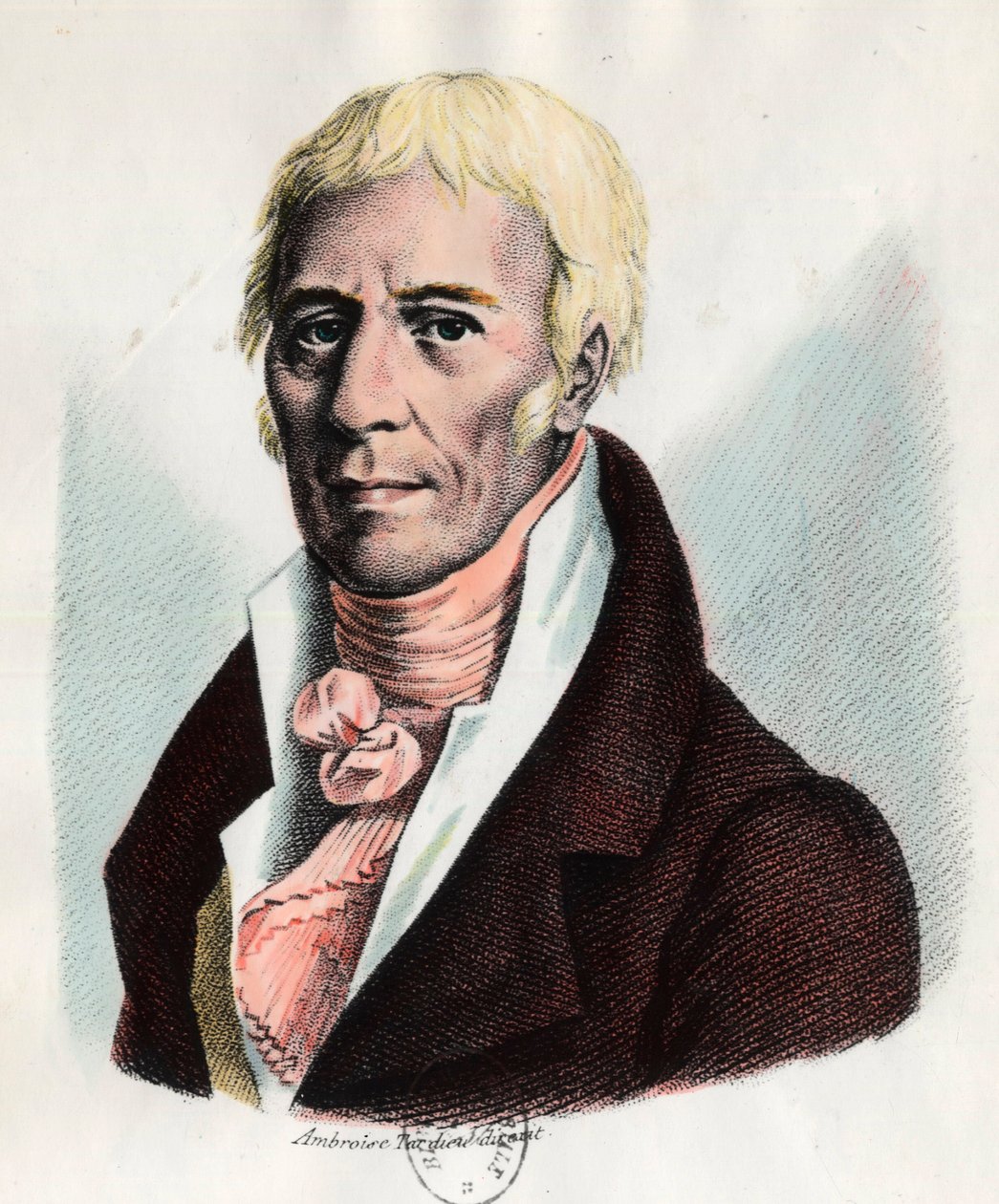 Portrét Jean Baptiste Lamarck (1744-1829), francouzský přírodovědec. Rytina 19. století. Soukromá sbírka. od Unknown artist