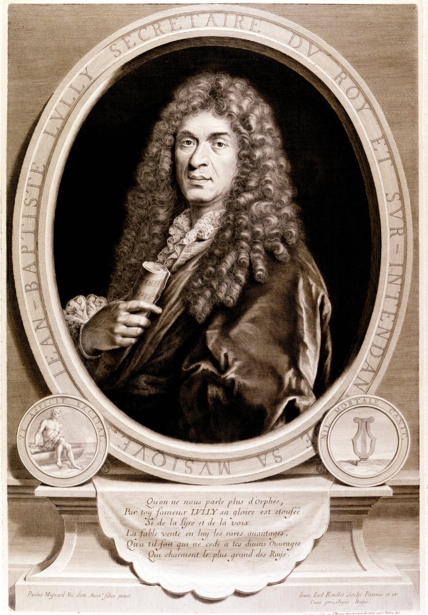 Portrét Jean Baptiste Lully (1632-1687). od Unknown artist