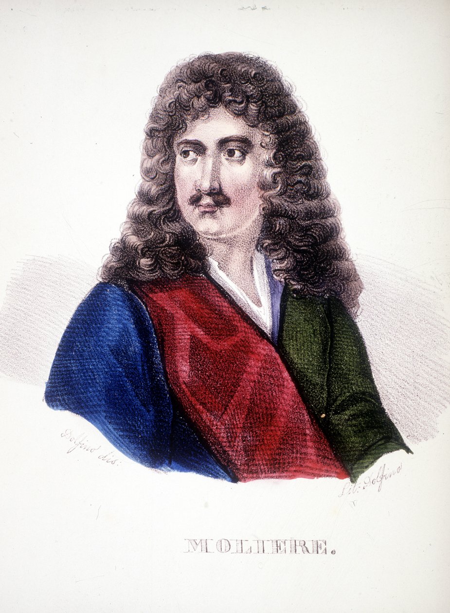 Portrét Jeana Baptista Pocquelina, známého jako „Molière“. (1622-1673) od Unknown artist