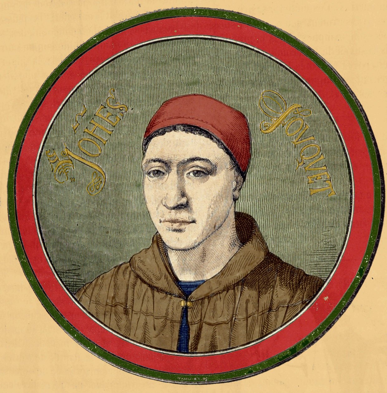 Portrét Jeana Fouqueta (francouzského raně renesančního malíře, cca 1420-1477). od Unknown artist