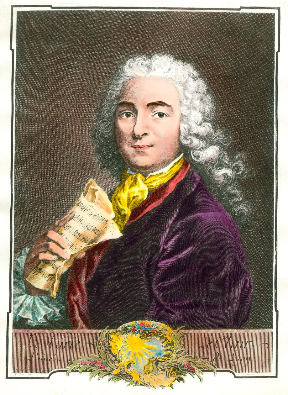 Portrét Jeana Marie Leclaira (1697-1764), hudebníka, skladatele a baletního mistra královského pokoje. Rytina 18. století. Soukromá sbírka od Unknown artist