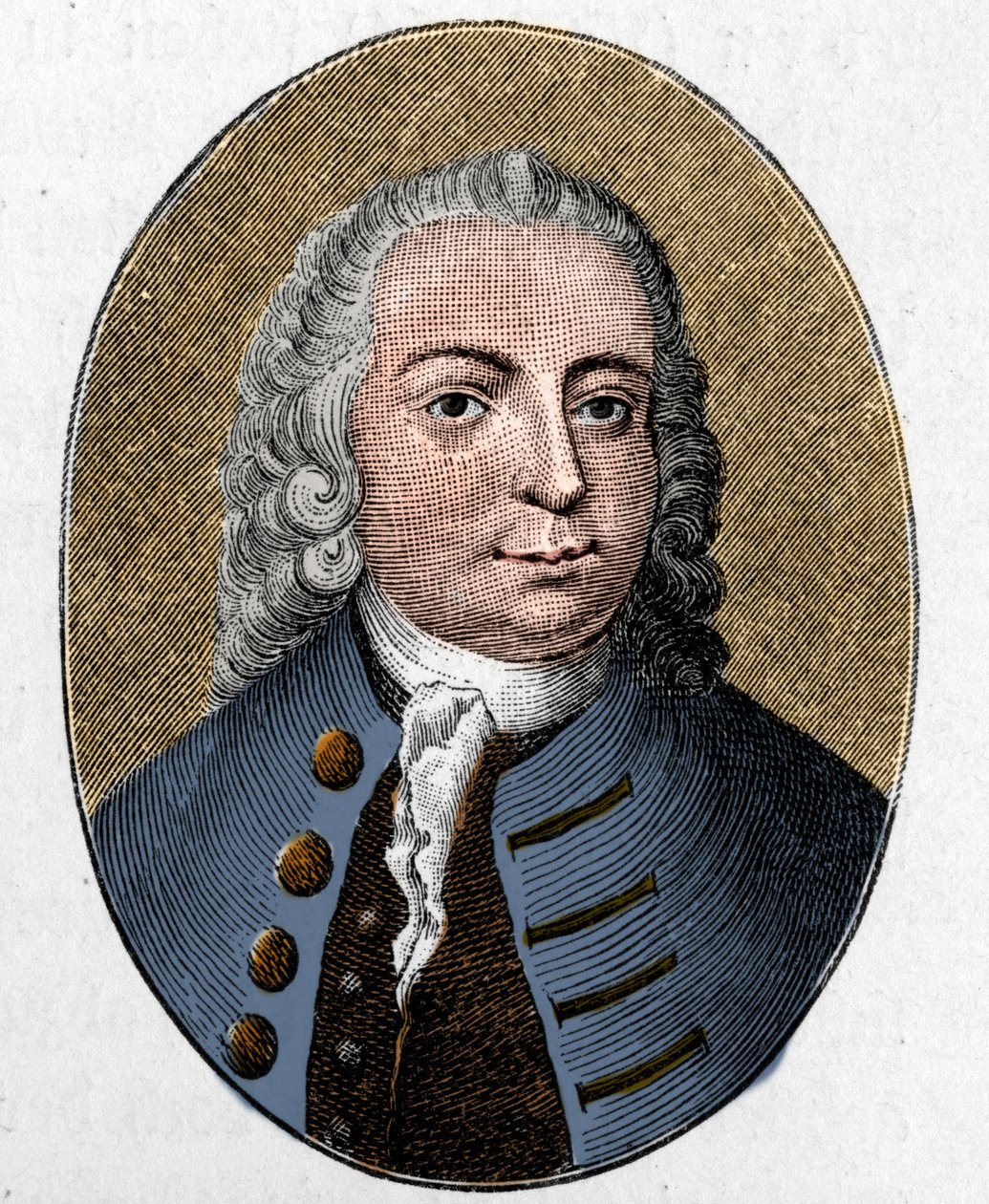 Portrét Johanna Christiana Gunthera. Německý básník (1695 - 1723). Rytina. od Unknown artist