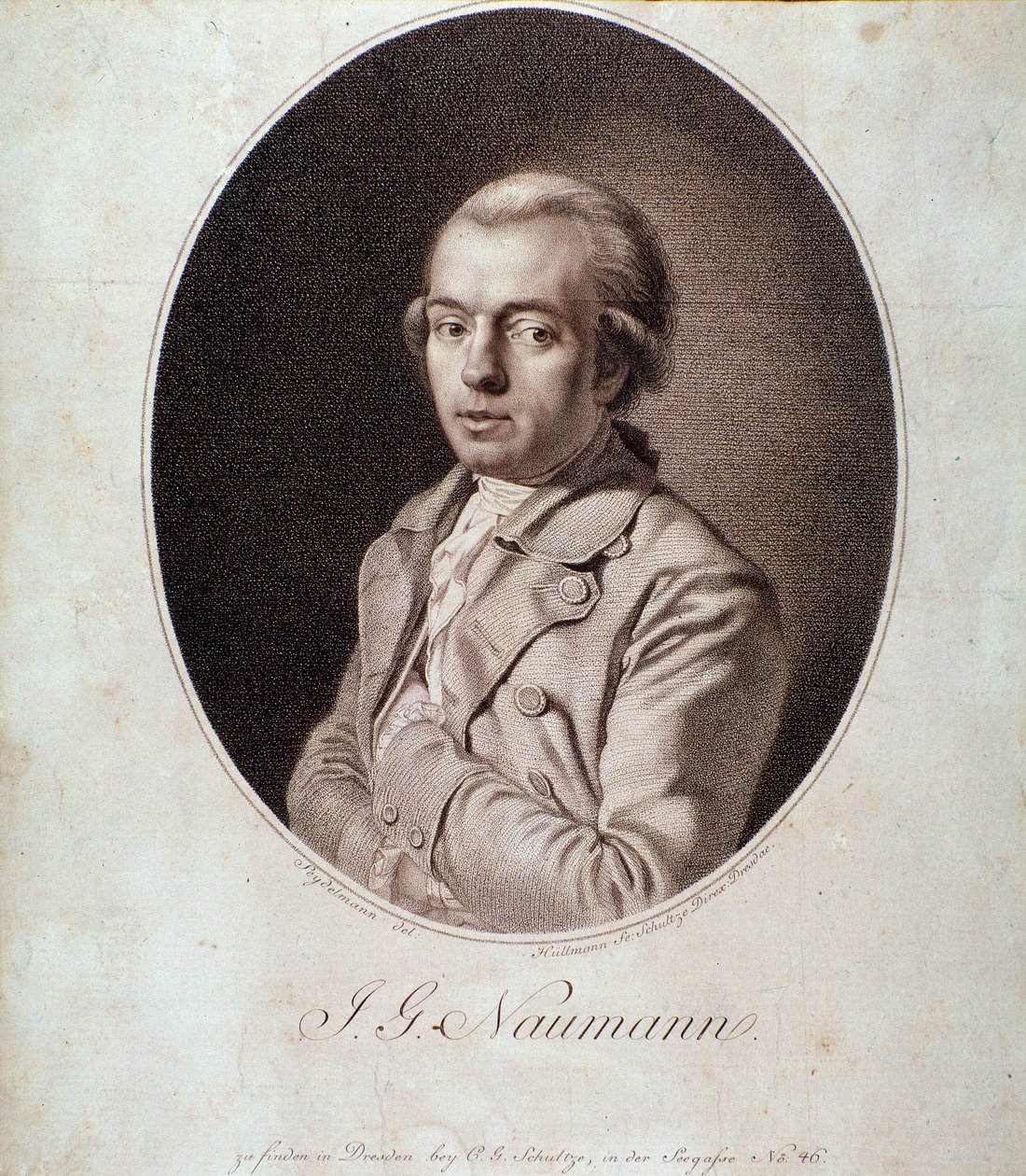 Portrét Johanna Gottlieba Naumanna (rytina) od Unknown artist