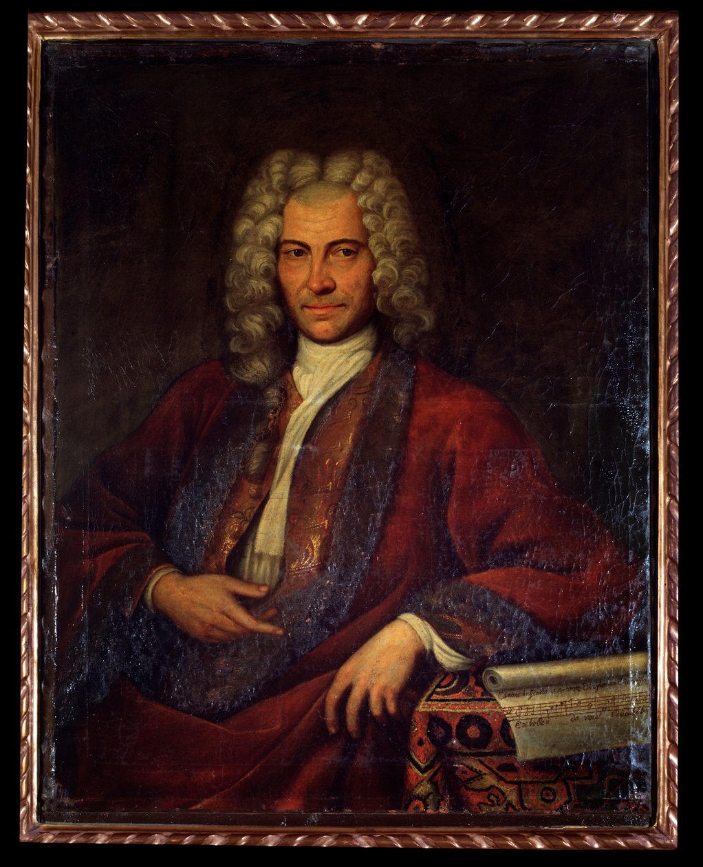 Portrét Johanna Josepha Fuxe, rakouského skladatele, hudebního teoretika a pedagoga (malba od Unknown artist