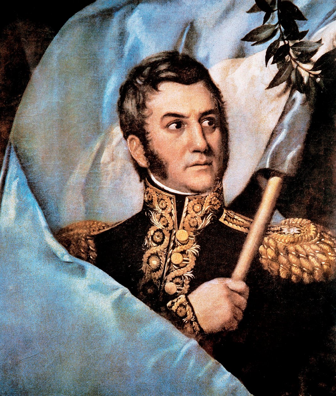 Portrét Jose de San Martin, detail od Unknown artist