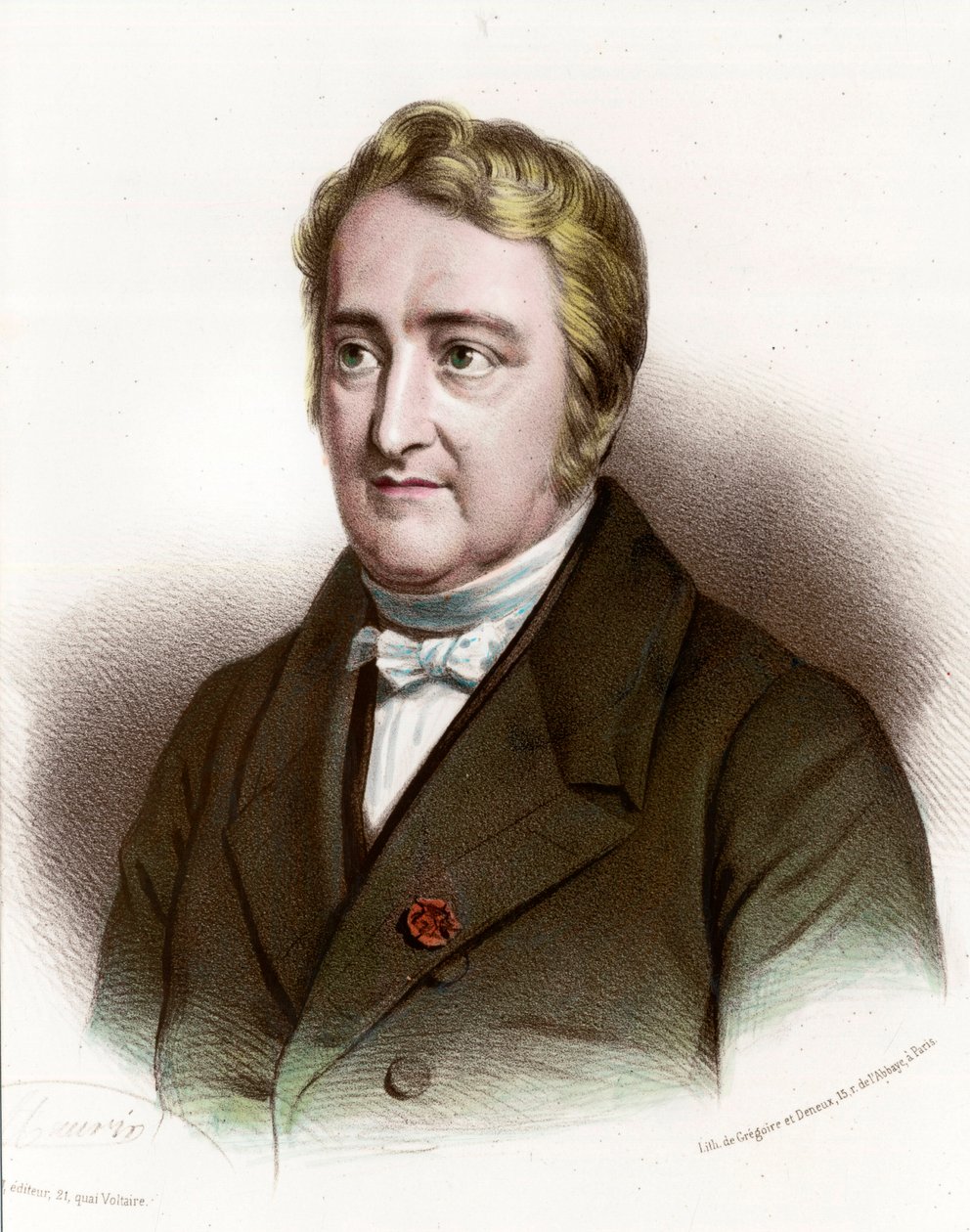 Portrét Josepha Pelletiera (1788 - 1842) francouzského chemika. Rytina 19. století. Soukromá sbírka. od Unknown artist
