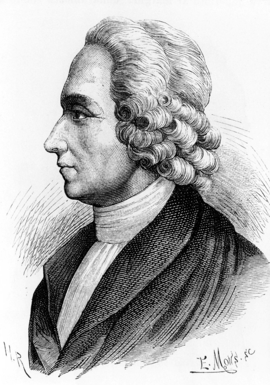 Portrét Josepha Priestleyho (1733 - 1804), britského chemika a teologa. Rytina 19. století. od Unknown artist