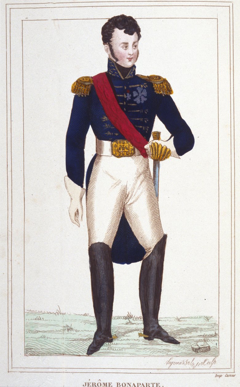 Portrét Jêrome Bonaparte 1784-1860 rytina z roku 1830 od Unknown artist