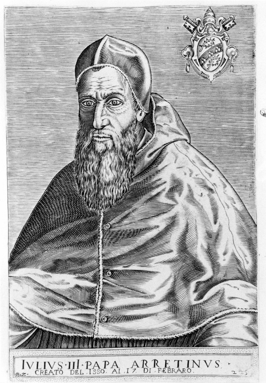 Portrét Julesa III. (1487 - 1555). od Unknown artist
