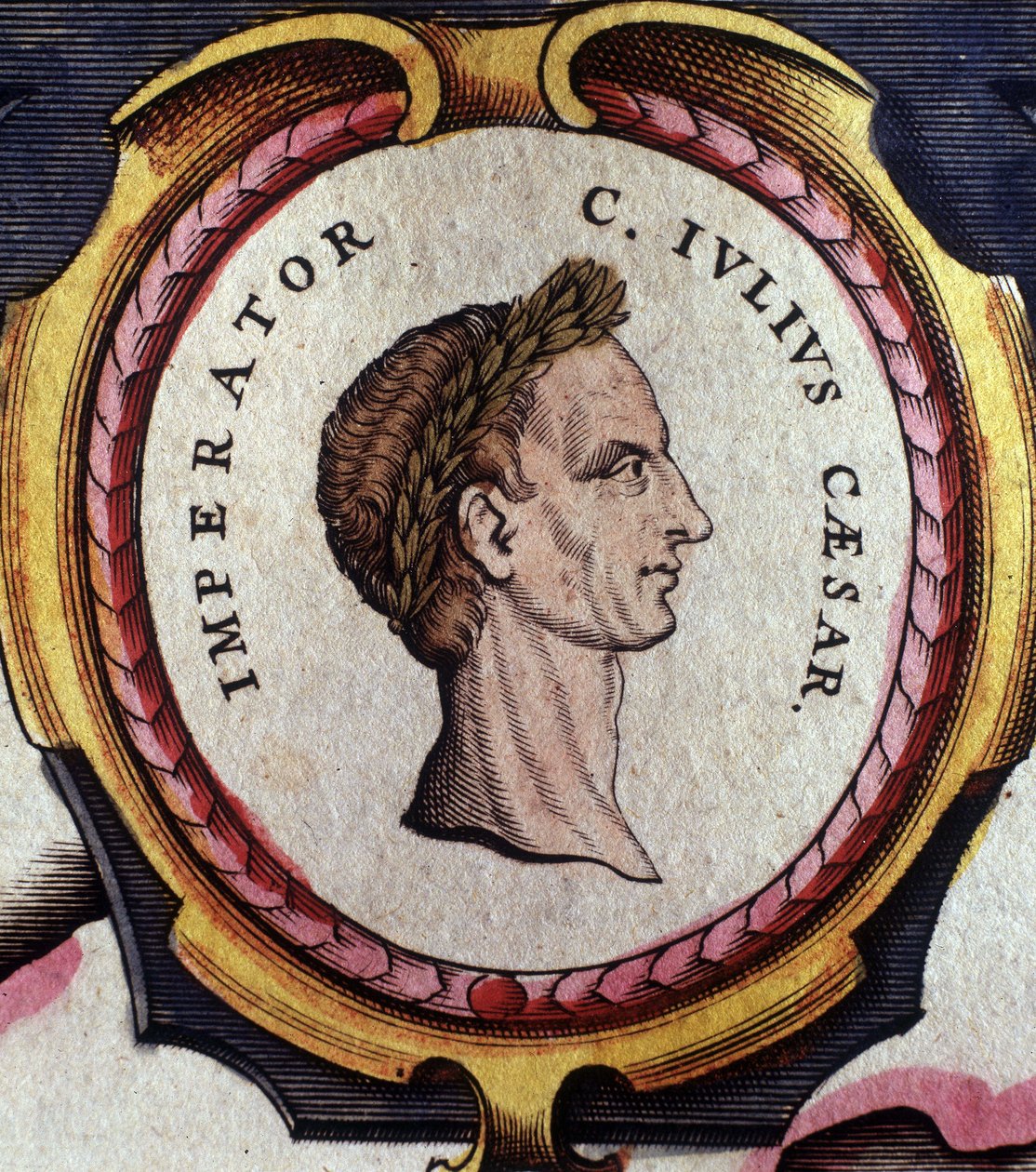 Portrét Julia Caesara (101 - 44 př. n. l.), římského vojevůdce a politika. Rytina z konce 18. století. . Milán. od Unknown artist