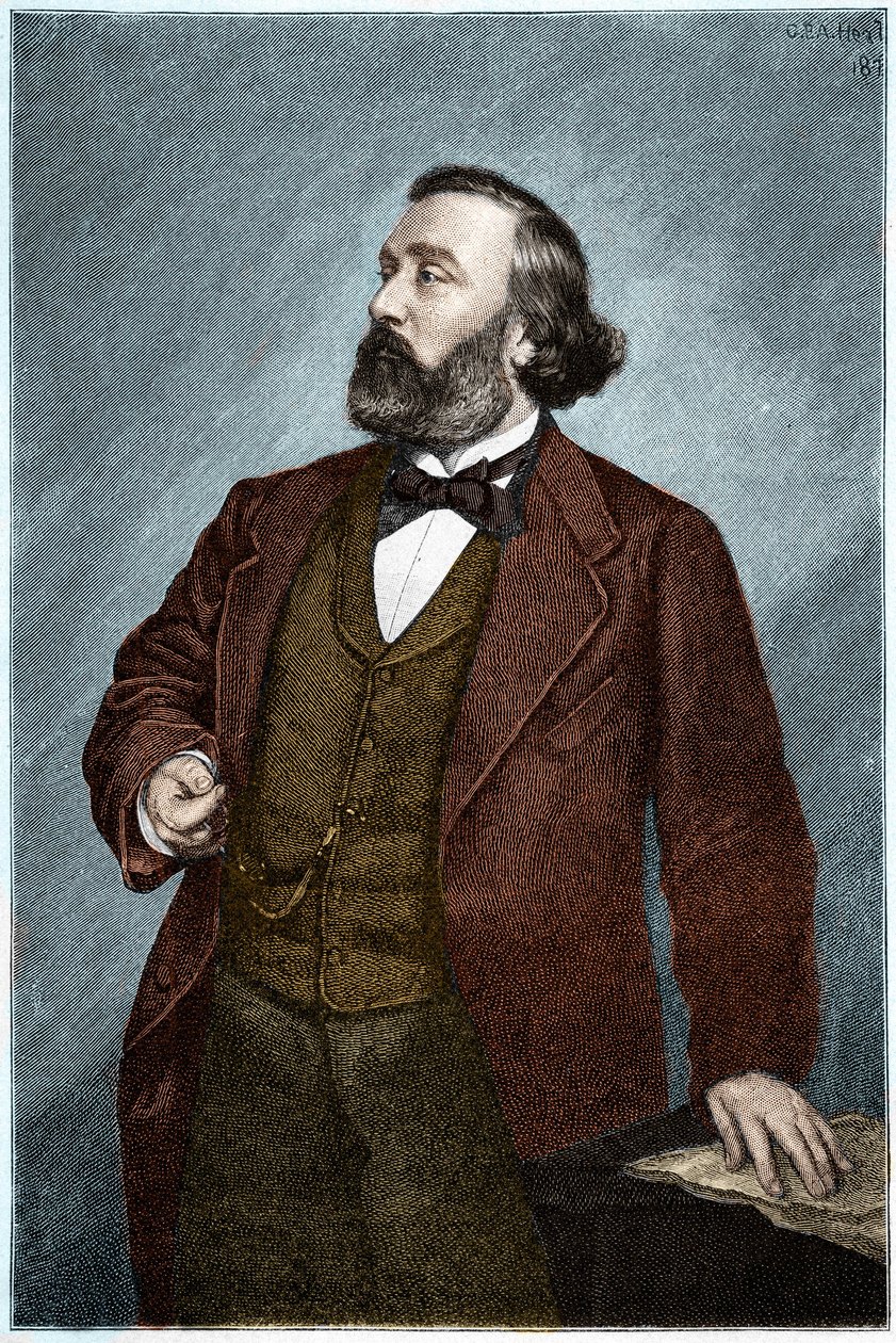 Portrét Leona Gambetty (1838-1882), francouzského politika. od Unknown artist
