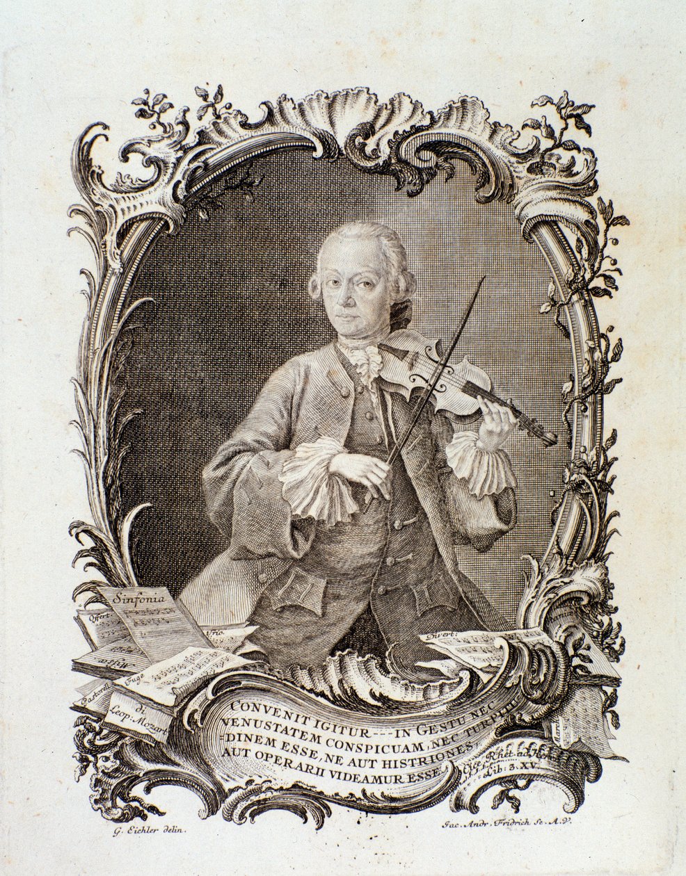 Portrét Leopolda Mozarta (rytina od Unknown artist