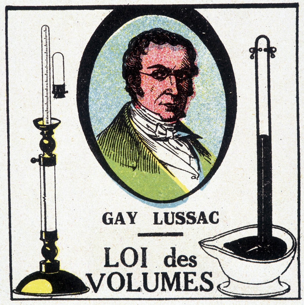 Portrét Louis-Joseph Gay-Lussac (Louis Joseph Gay Lussac) (1778-1818), francouzský fyzik a chemik, reprezentovaný zákonem objemů. od Unknown artist