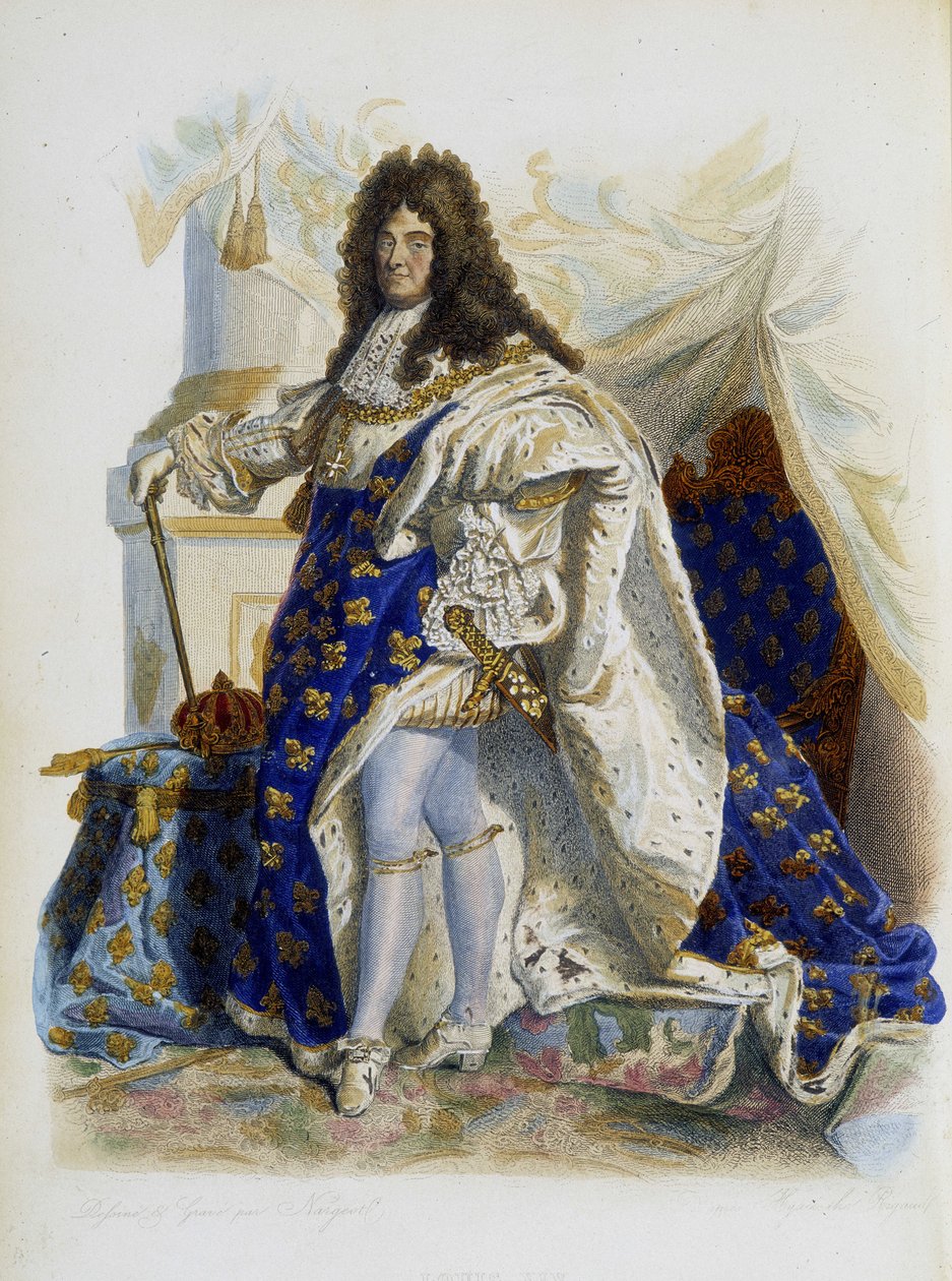 Portrét Ludvíka XIV. (1638-1715) - v “”Le Plutarque francais””, od Mennecheta od Unknown artist