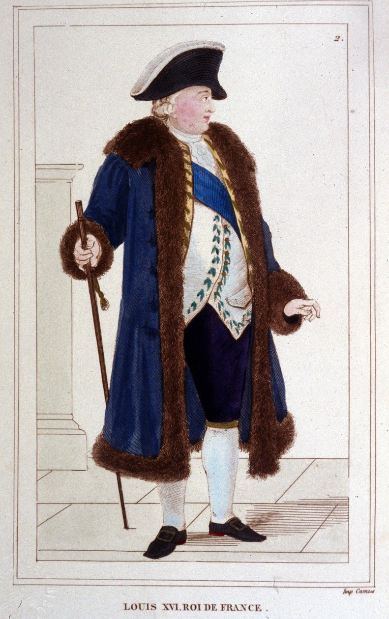 Portrét Ludvíka XVI. (1754 - 1793) Rytina z roku 1830 od Unknown artist