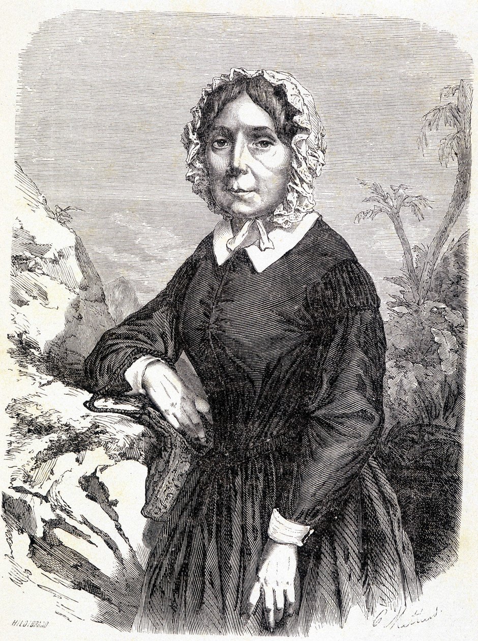 Portrét Madame Idy Pfeiffer (1798-1858), rakouské cestovatelky. od Unknown artist