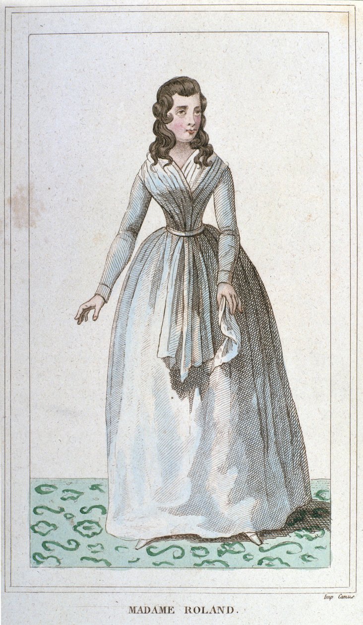 Portrét madame Roland francouzské političky (1754 - 1793). od Unknown artist