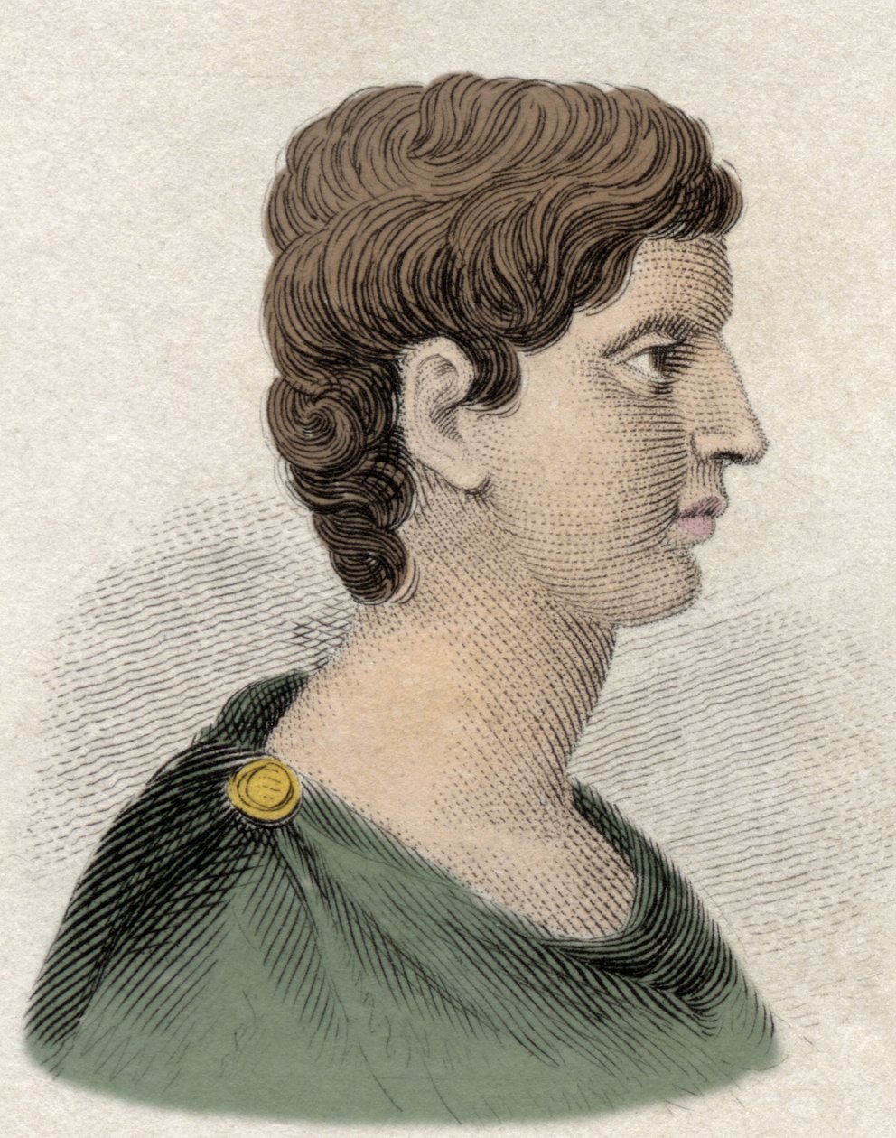 Portrét Marca Antoina (Marcus Antonius) generála a římského státníka (v. 83 až 30 př. Kr.). od Unknown artist