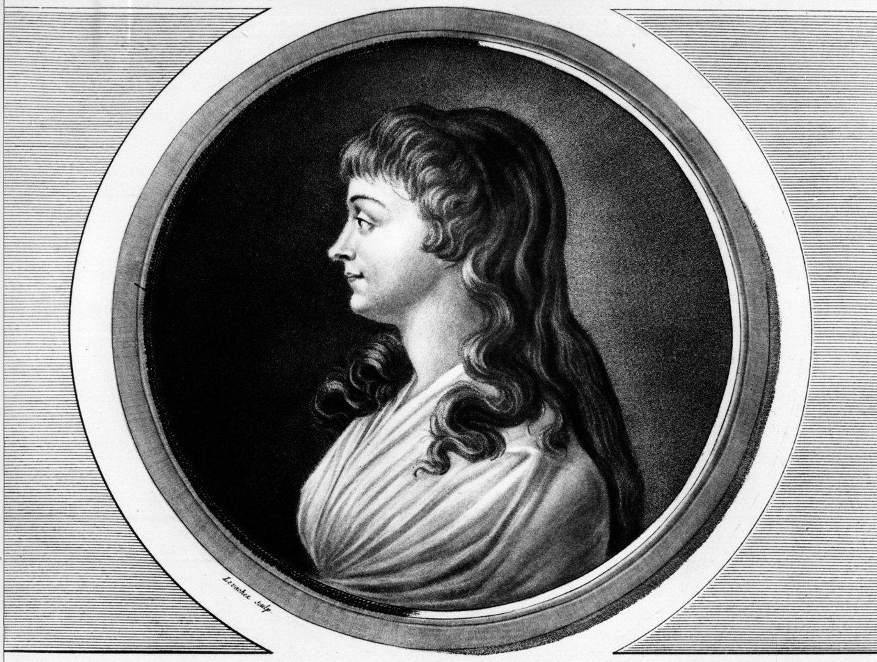 Portrét Marie-Jeanne Phelipponové, manželky Rolanda de La Platiere dit “” Madame Roland” (1754-1793). Rytina v „“ Kompletní sbírka historických obrazů francouzské revoluce, ve třech svazcích.“““ 1804. od Unknown artist