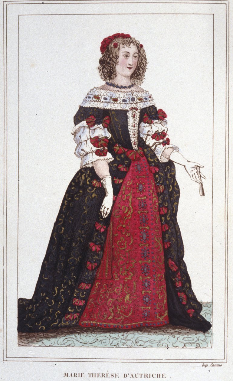 Portrét Marie Terezie Rakouské (1638 - 1683), francouzské královny. od Unknown artist