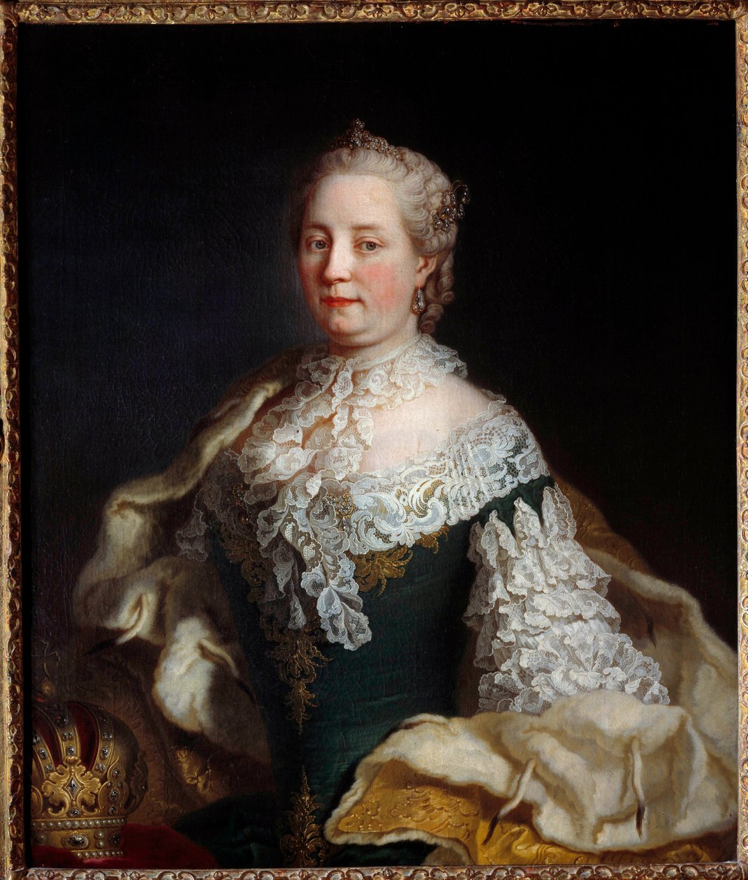 Portrét Marie Terezie Rakouské od Habsburského Lotrinska (Marie Therese Iere z Maďarska) (1717-1780) Anonymní obraz z 18. století. Nancy, Musee historique lorrain - Portrét Marie Terezie Rakouské Habsbursko-Lotrinské (Marie Therese I. Hunga od Unknown artist