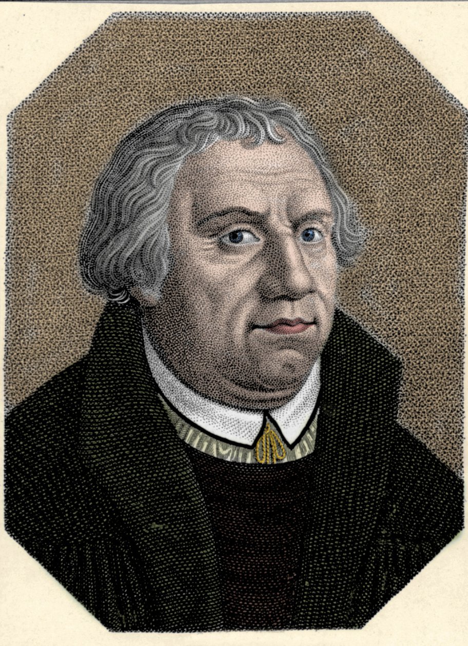 Portrét Martina Luthera (1483-1546) německého náboženského reformátora. od Unknown artist