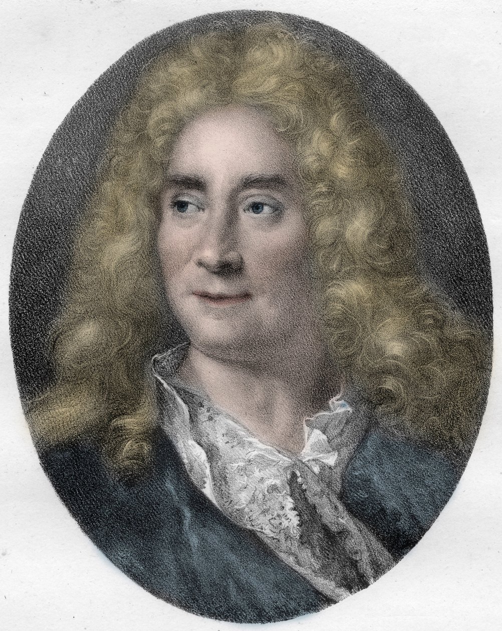 Portrét Michela Boyrona (Michel Baron), anglického herce a dramatika (1653-1729) - rytina od Unknown artist