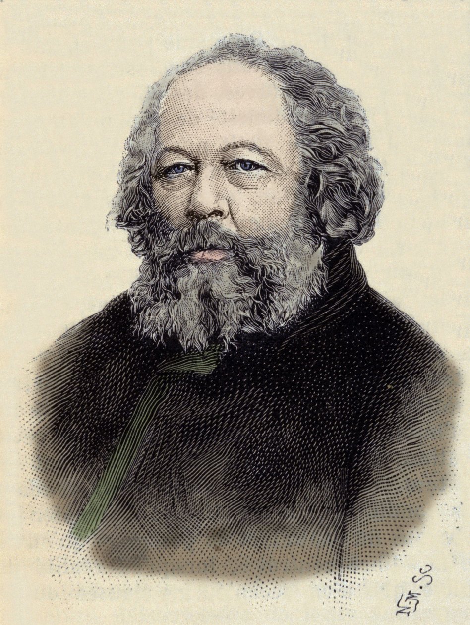 Portrét Michaila Aleksandroviče Bakunina (Bakunina) (1814-1876), ruského anarchisty. od Unknown artist