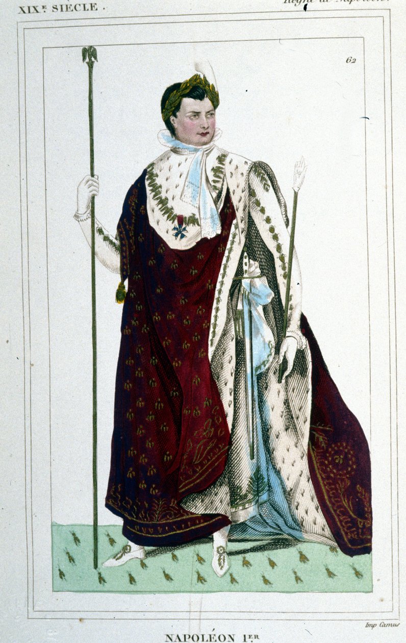 Portrét Napoleona I. (1769 - 1821) v kostýmu císaře. od Unknown artist