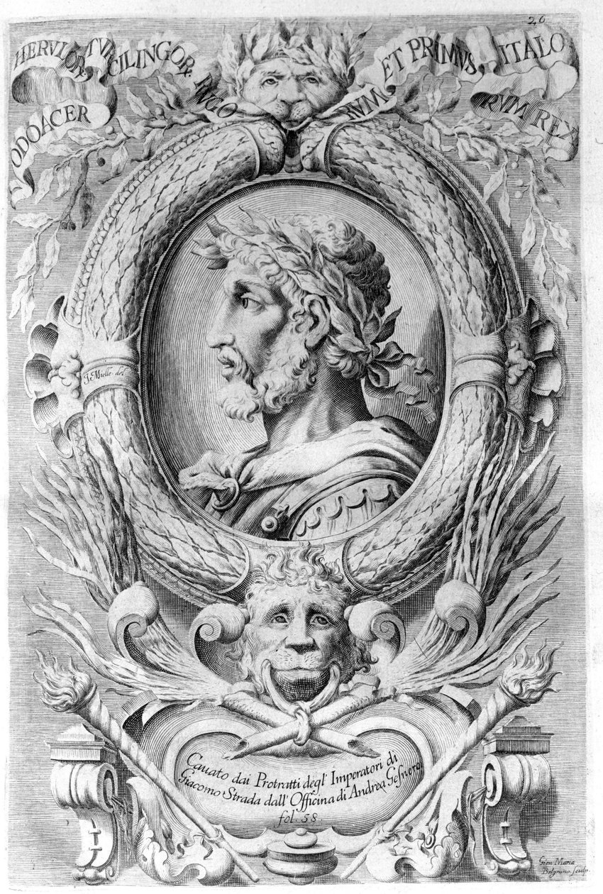 Portrét Odoacre (433 - 493). od Unknown artist